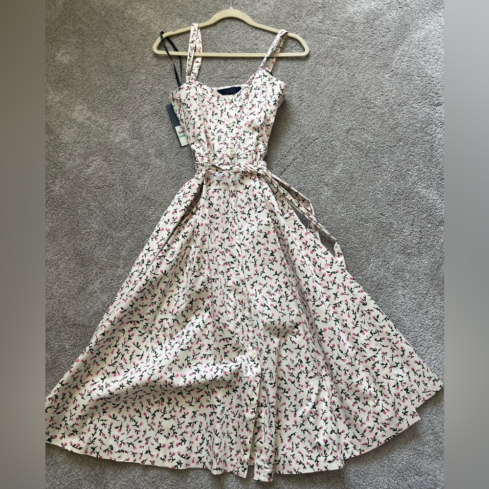 RACHEL Women's Floral Print Fit & Flare Dress - Picture 2 of 5
